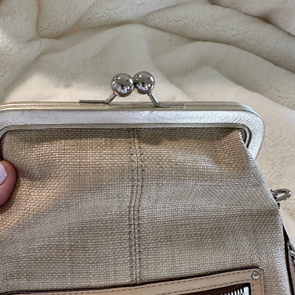 *Authentic* Rare Coach Kiss Lock Expandable Bag Perfect Condition View 6